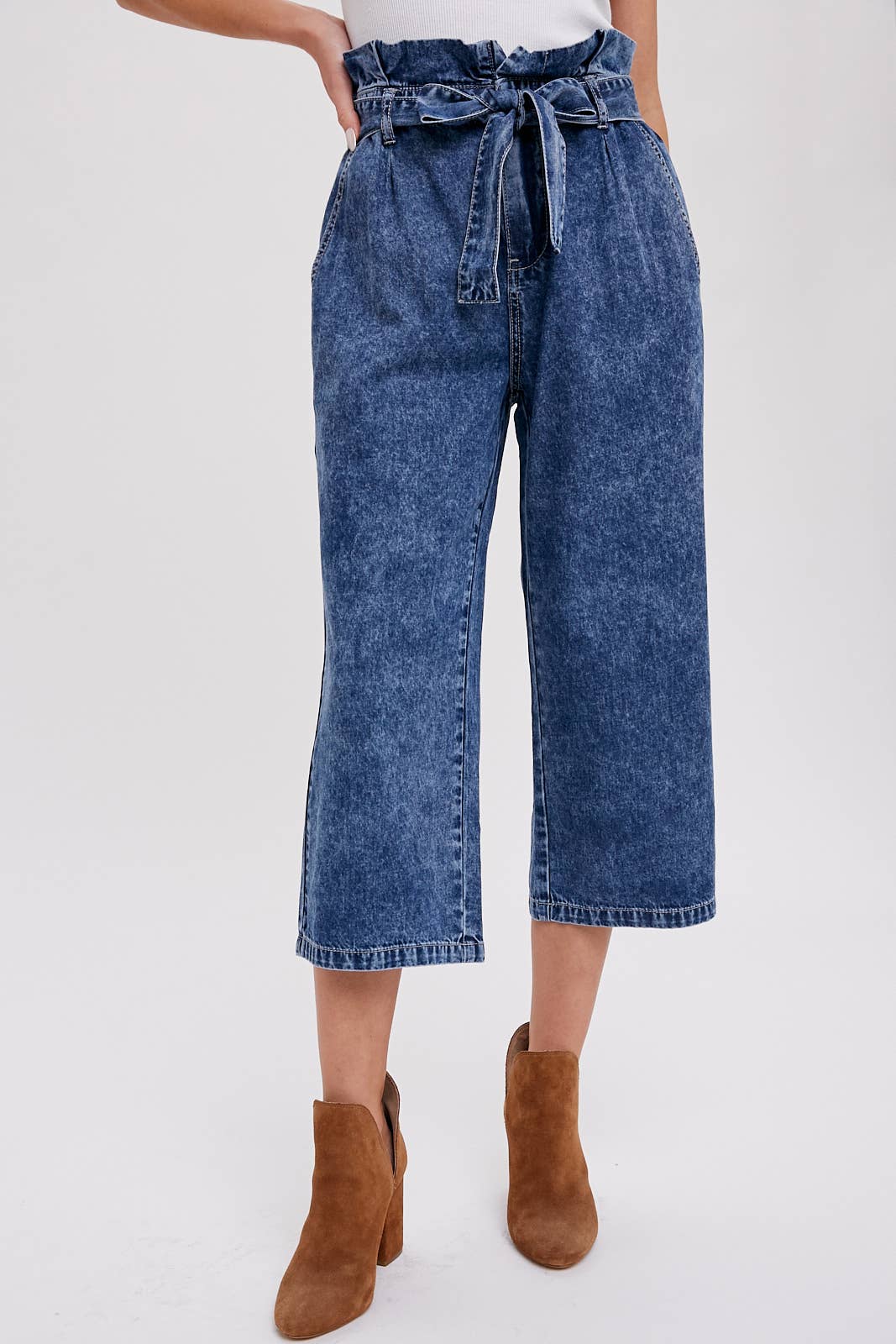 Bluivy - Wholesale Pants - Women's - BELTED PAPERBAG CULOTTES2