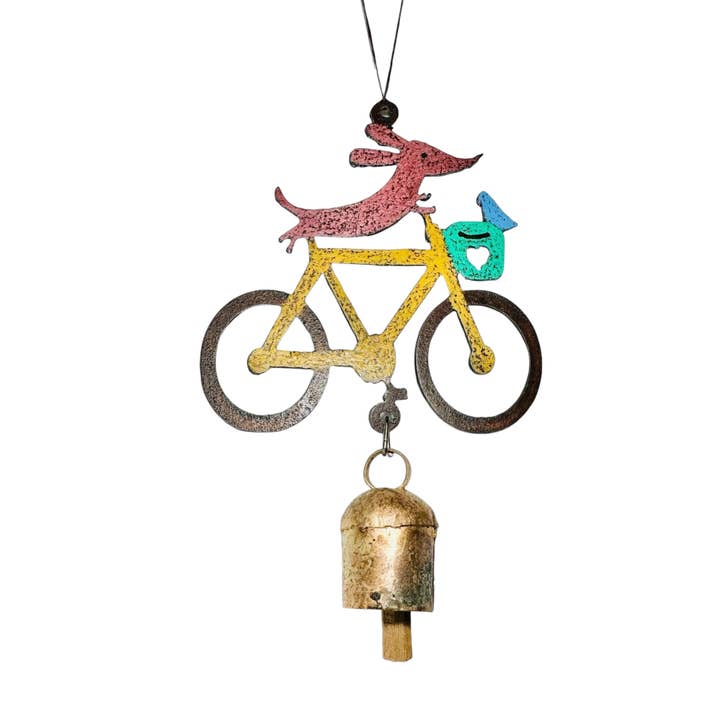 Whimsies - Wholesale Wind Chime - Bell Dog Bike Wind Chime hippie unique garden ornament USA