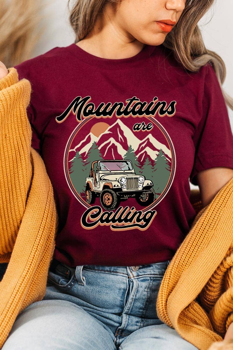 COLORBEAR - Wholesale T-Shirt (Graphic) - Unisex - MOUNTAINS ARE CALLING UNISEX SHORT SLEEVE20
