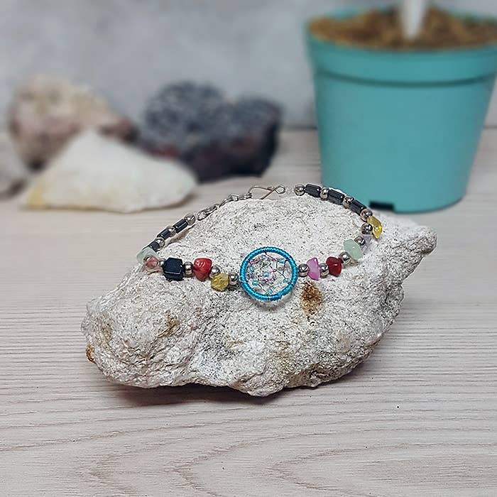 Pichincha - Wholesale Beaded Bracelet - Dream Catcher Chip Stone Metal Beaded Shakira Bracelet13