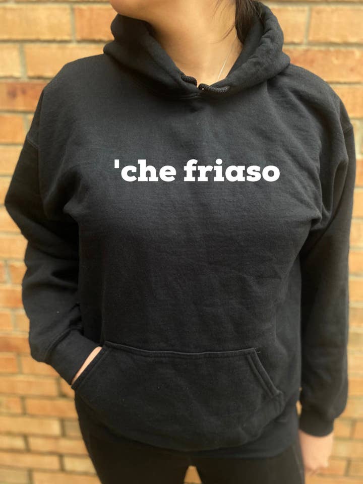 Sudadera negra 'che friaso para venta al por mayor de Will + Vivi