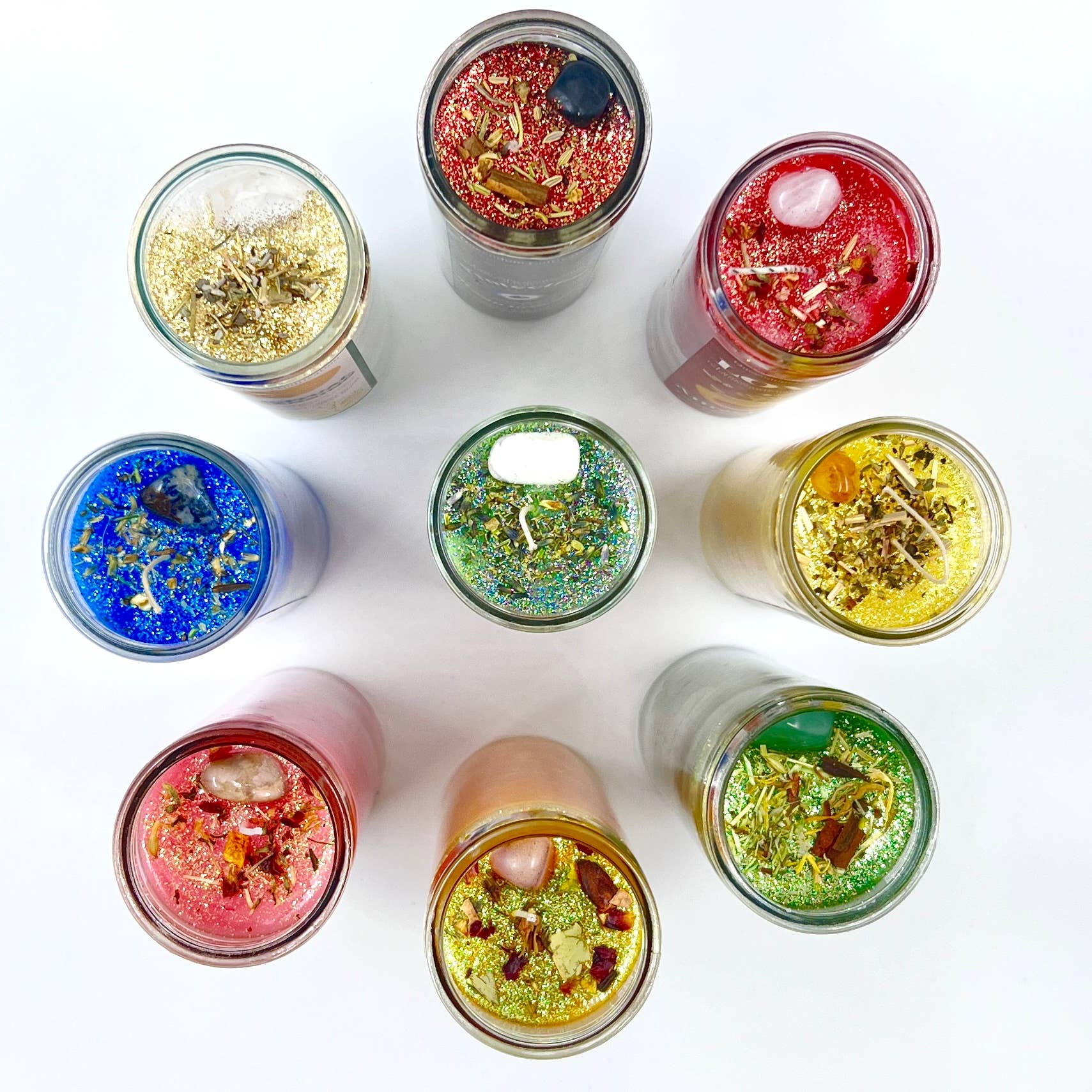 Queendom Holistics - Wholesale Votive Candle - Crystal Intention Candle Bundle10