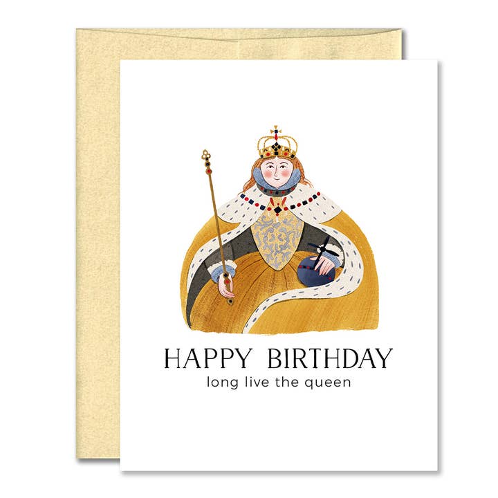Long Live The Queen Birthday Greeting Card, Elizabeth I for wholesale by Jones Street Press