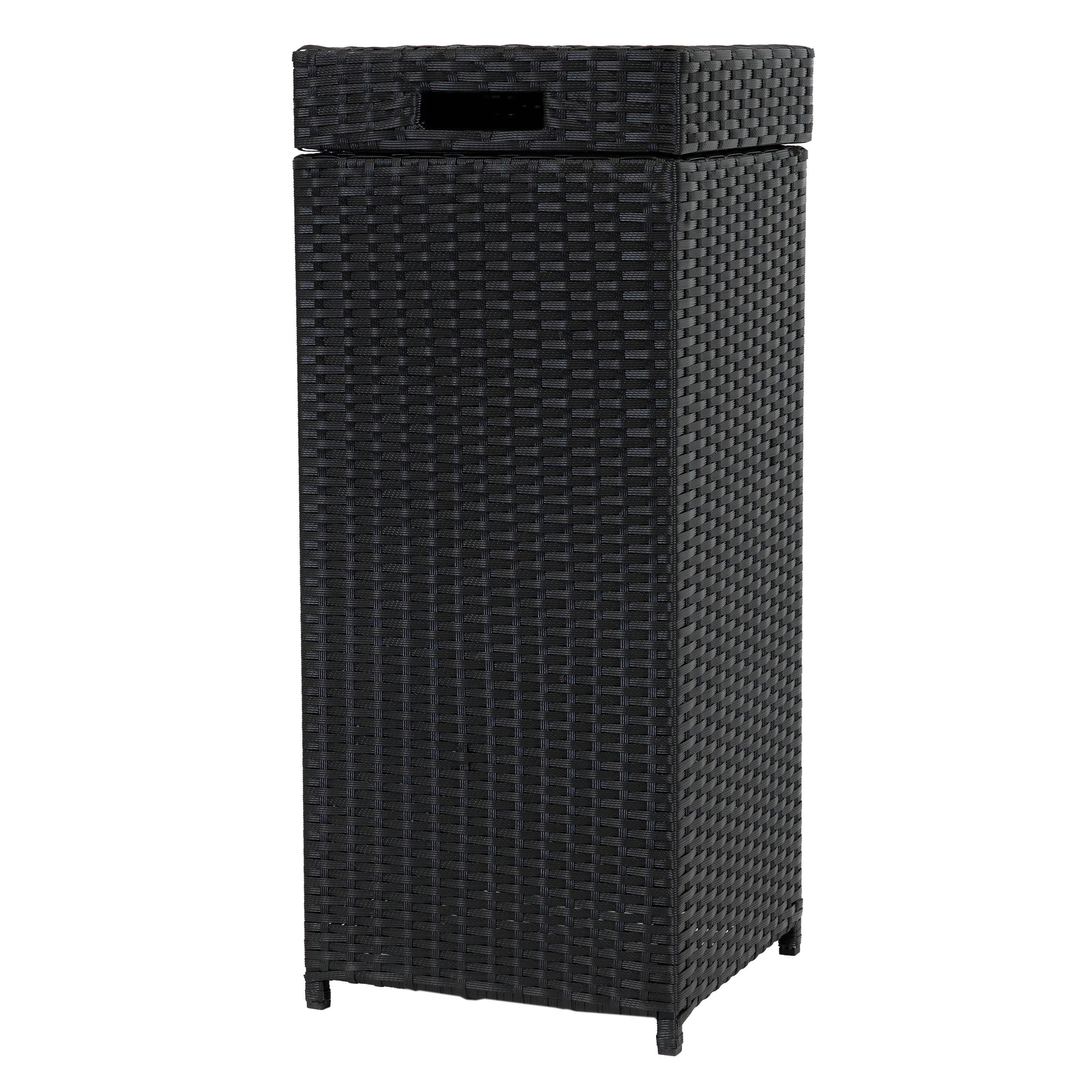 Sunnydaze Decor - Wholesale Trashcan/Trash Bin - Wicker Outdoor Trash Cans - Set of 2 - 26 Gal. and 15 Gal.8