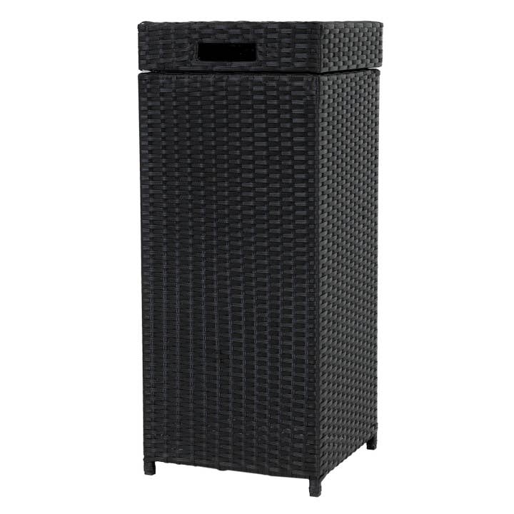 Sunnydaze Decor - Wholesale Trashcan/Trash Bin - Wicker Outdoor Trash Cans - Set of 2 - 26 Gal. and 15 Gal.8