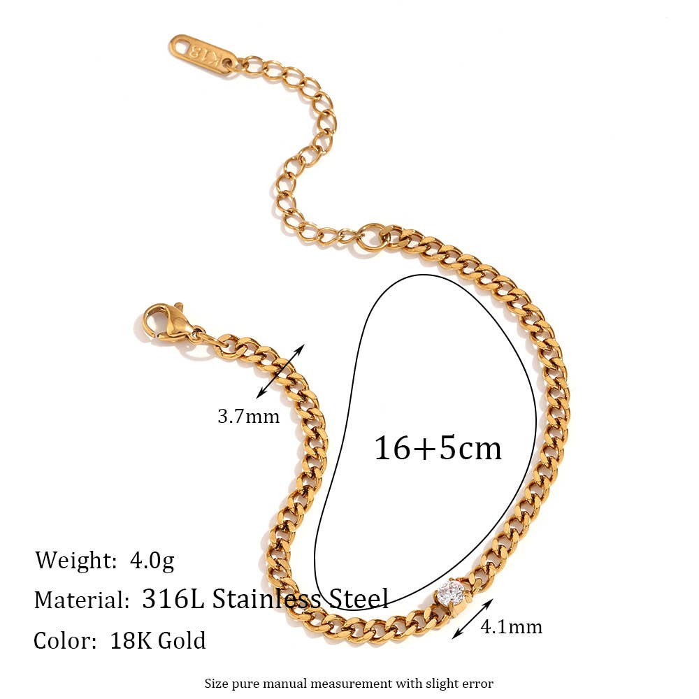 Mio Queena - Vendita all'ingrosso Bracciali a catena e a maglie - Bracciali a catena in acciaio placcato oro 18K - Multi stile22