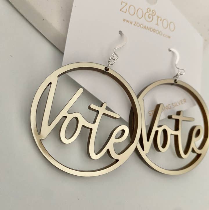 zoo&roo - Wholesale Dangle Earrings - VOTE Acrylic Earrings | Handmade Patriotic Jewelry11