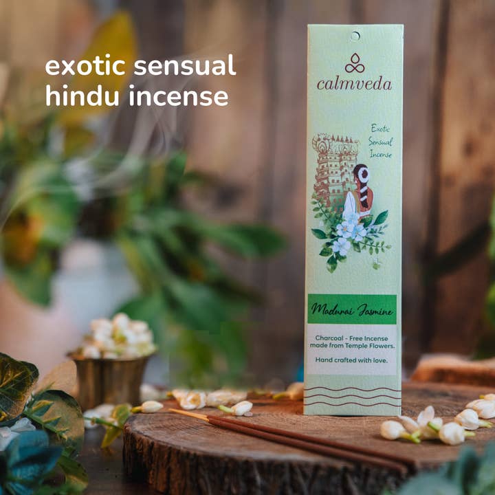 Calmveda Incense & Aromatherapy - Wholesale Incense - Madurai Jasmine Incense Sticks (10 x12 Stick) Charcoal free1