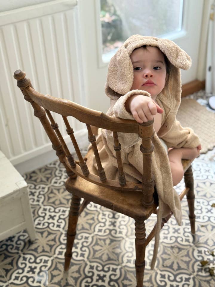 Summerville organic - Wholesale Robe - Kids - Organic Bath Robe Rabbit Sand 6-8 years4