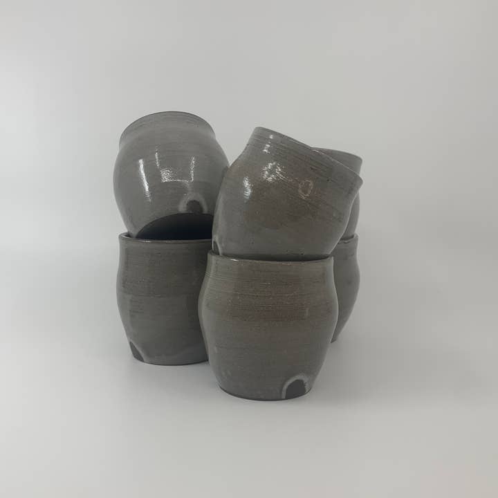 Katie Piro Pottery - Wholesale Drinking Glass/Cup - Handmade Little Sippers, Ghost White8