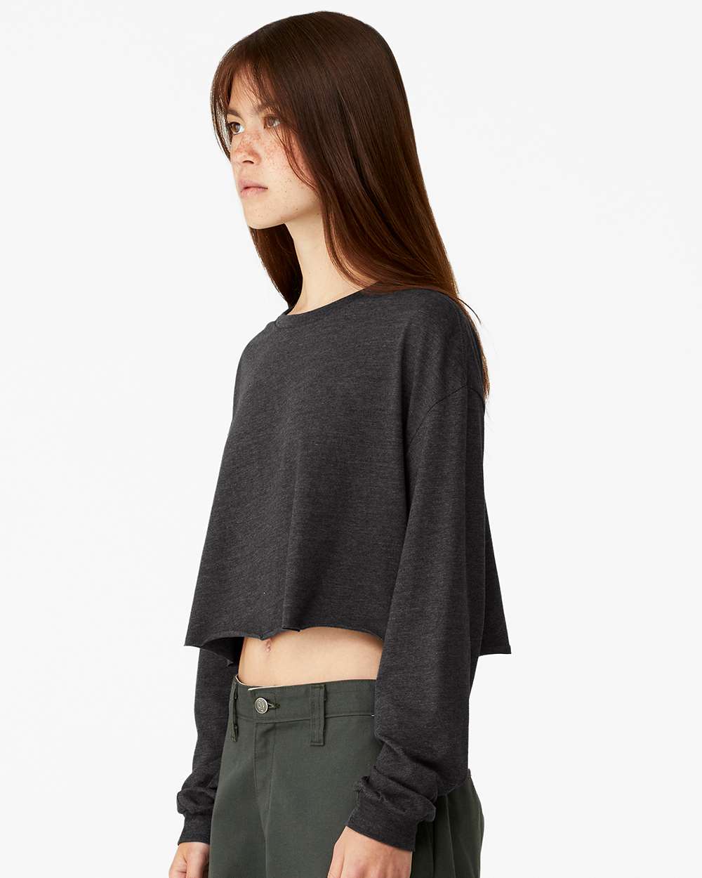 MYES BULK APPAREL - Vente T-shirt – femme - T-shirt à manches longues raccourci pour femme BELLA+CANVAS9