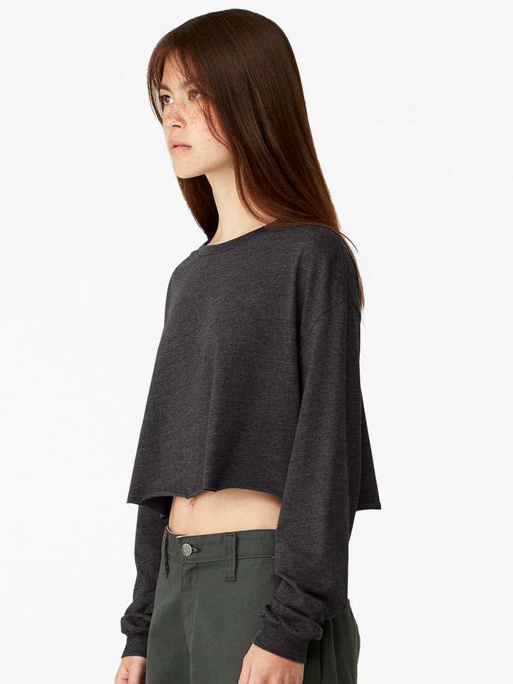 MYES BULK APPAREL - Vente T-shirt – femme - T-shirt à manches longues raccourci pour femme BELLA+CANVAS9