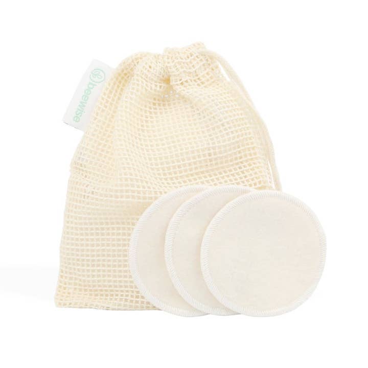 Beewise - Wholesale Makeup Remover - Reusable Makeup Remover Pads Set x 12 | Organic Cotton
