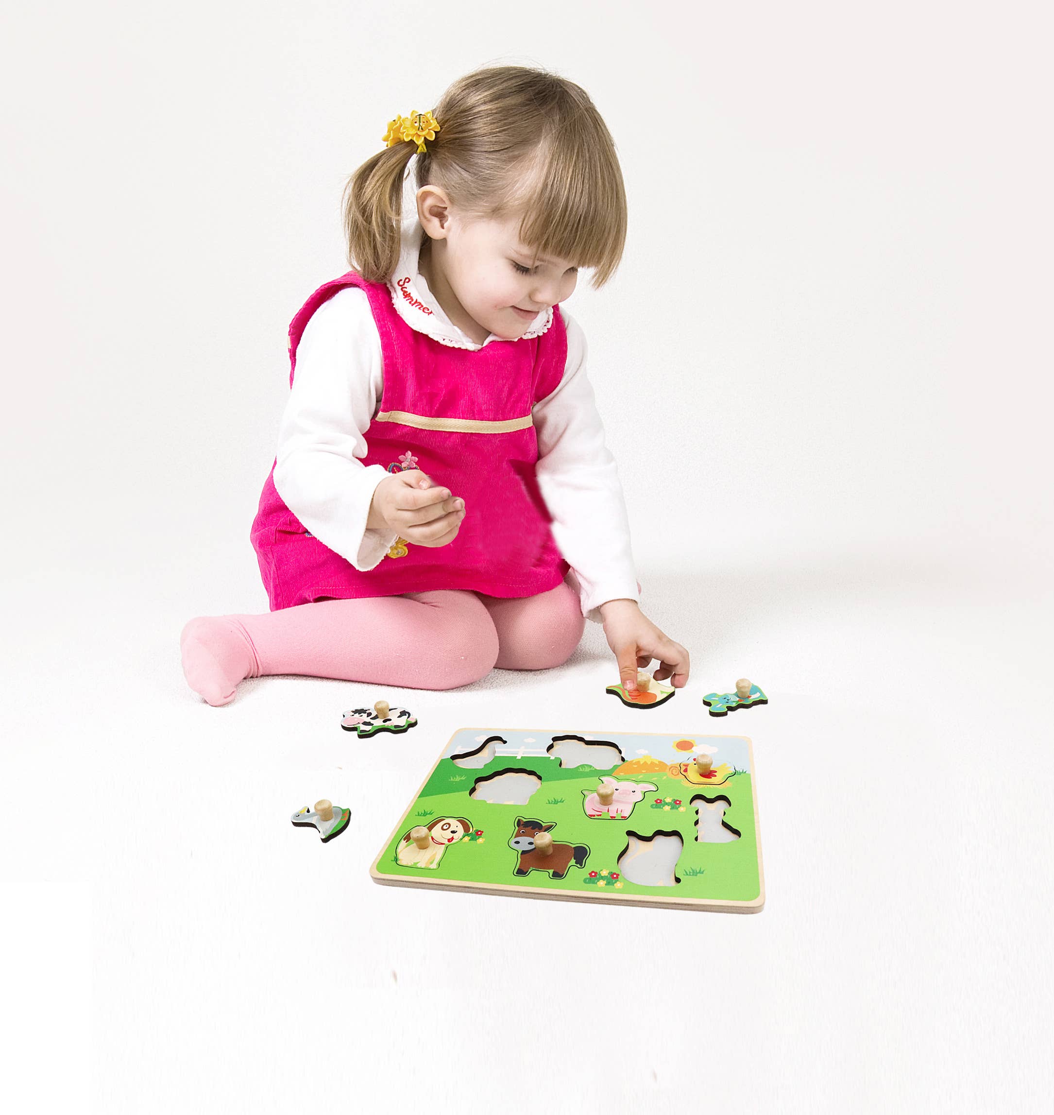 Leo & Friends - Vente Puzzle – enfant - Casse-tête Leo & Friends Farm Animal Peg pour 24 mois et plus2