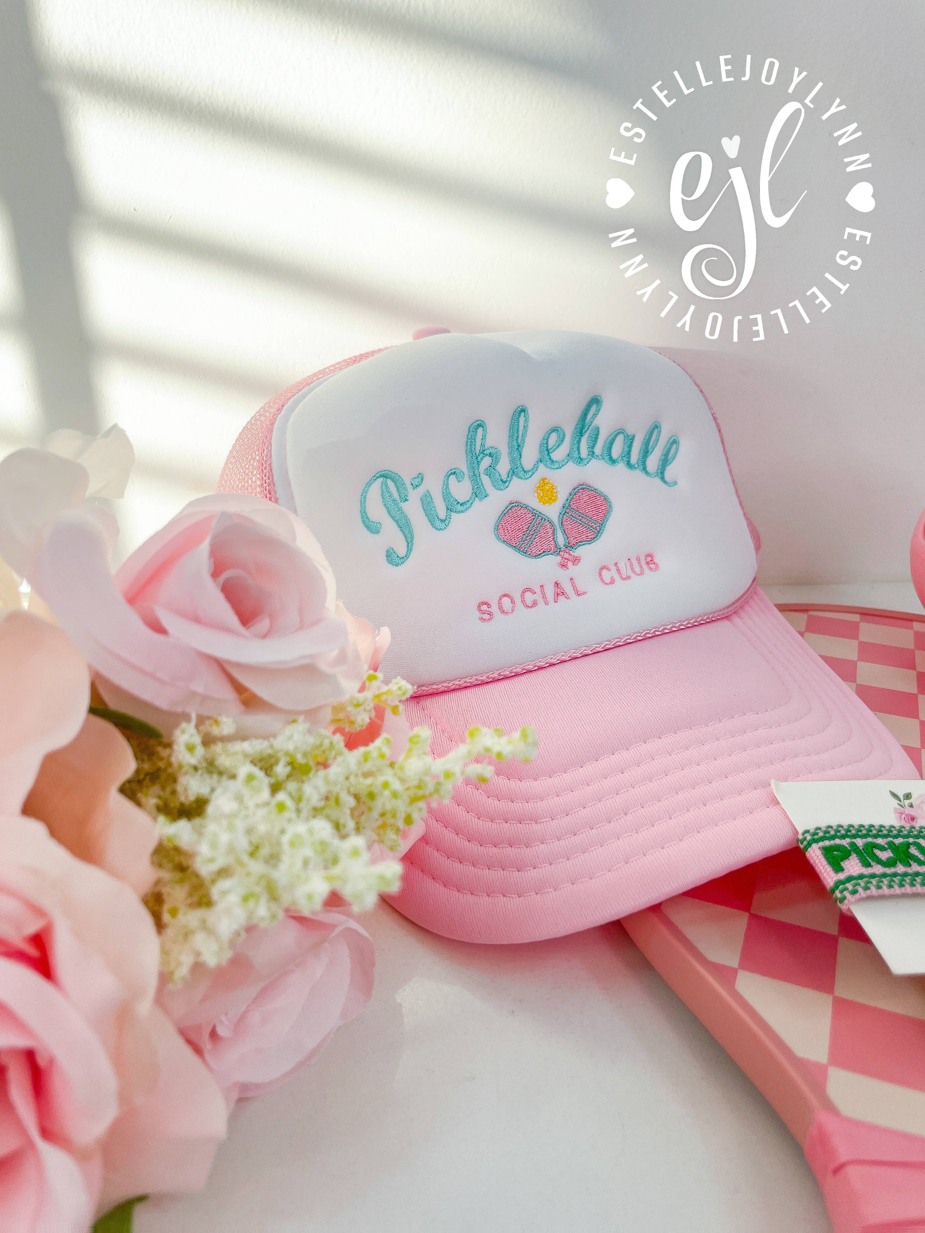 EstelleJoyLynn, LLC - Wholesale Trucker Hat - Women's - Pickleball Social Club Embroidered Trucker Hat / Sports1