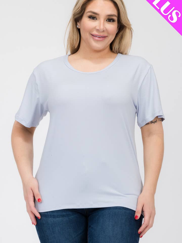 CAPELLA APPAREL - Wholesale T-Shirt - Women's - Plus Size Basic Short Sleeve T-shirt1