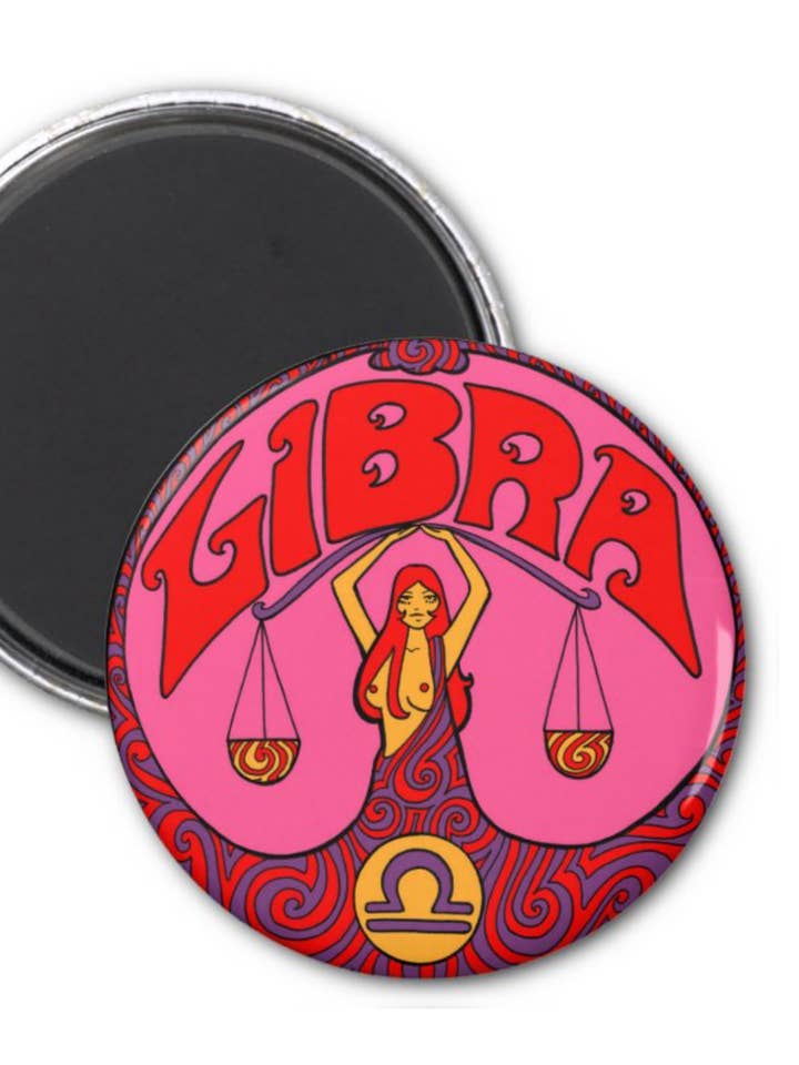 Libra Metal Magnet for wholesale by Astral Weekend