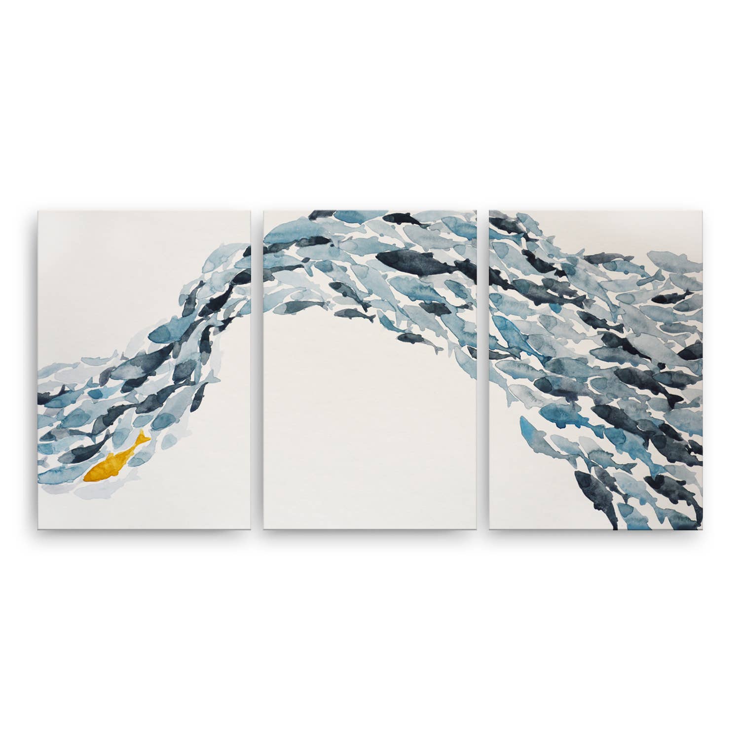 Ready2hangart, Inc. - Wholesale Gallery Wall Set - Goldfish' Wrapped Canvas Coastal Wall Art Set1