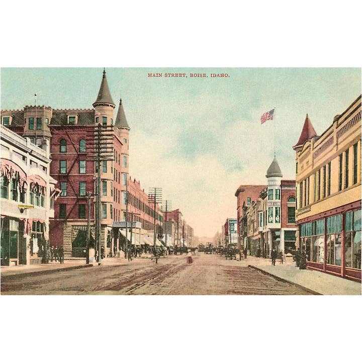 Carte postale ID-92 Main Street, Boise pour la vente par Found Image Press