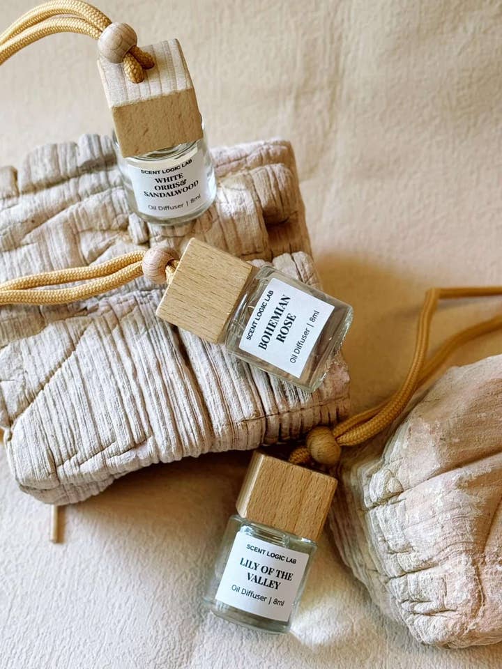 Difusor de coche de lujo de 8 ml en aromas florales para venta al por mayor de Crazy About Candles