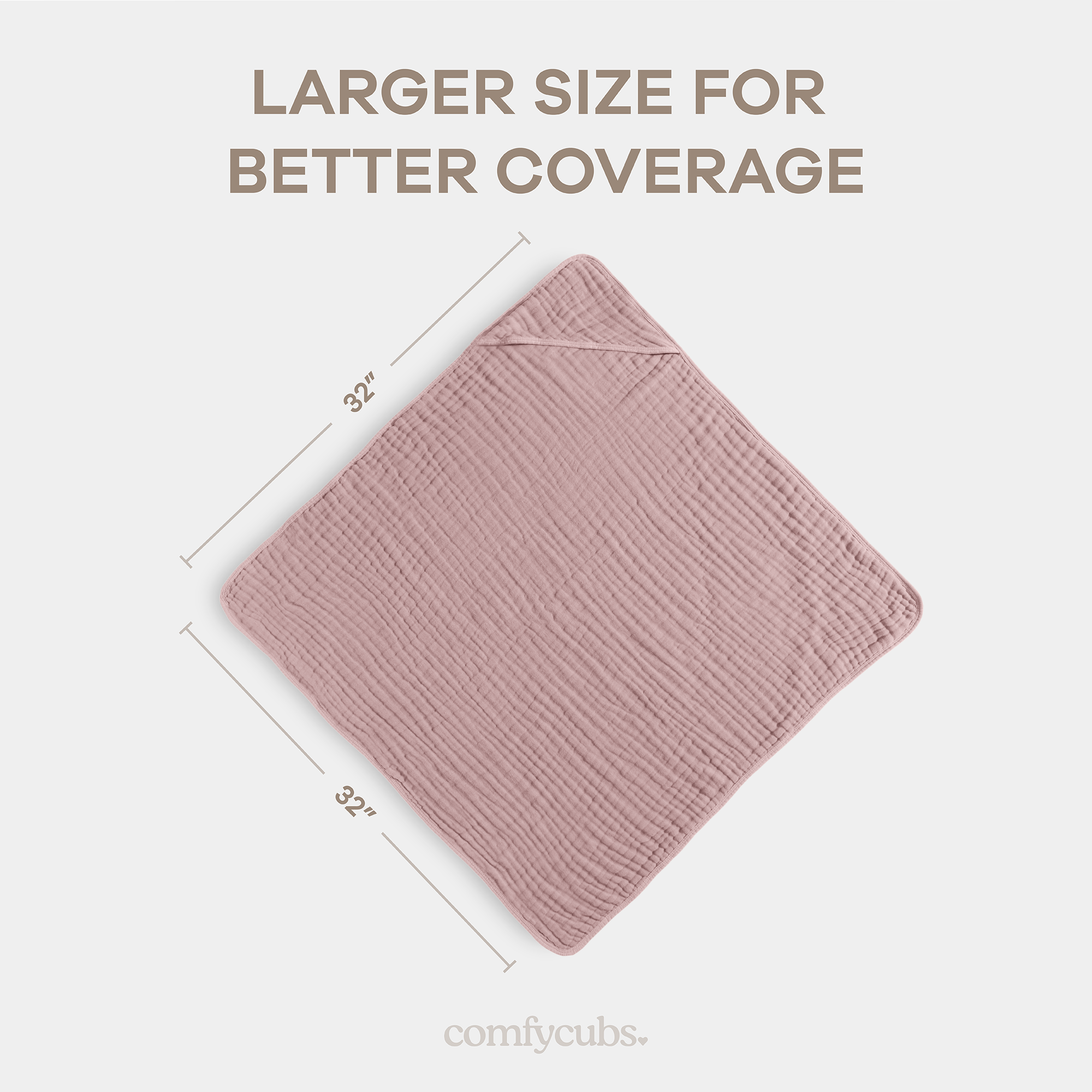 Comfy Cubs - Vendita all'ingrosso Asciugamano con cappuccio - Bambini e neonati - Asciugamano con cappuccio per neonati, 6 strati 100% cotone mussola di Comfy Cubs8