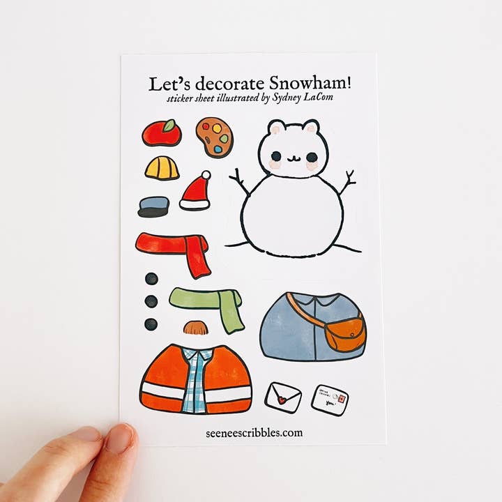 Vamos decorar o Snowham! Atividade com Autocolantes por atacado de Seenee Scribbles