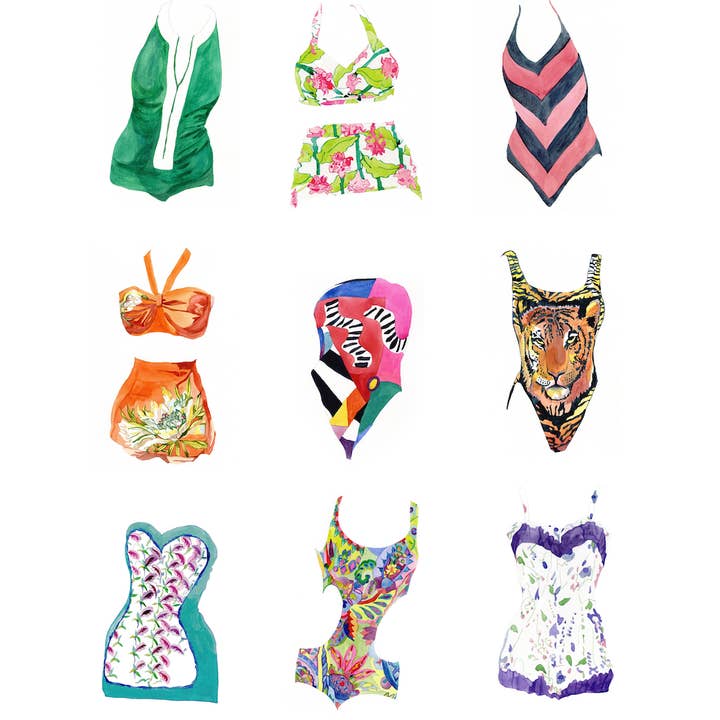 tallPoppy - Wholesale Tea Towel - Maillot De Bain Tea Towel0