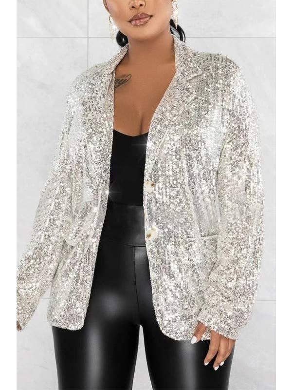 Queen Fashion - Wholesale Blazer - Women's - sequins blazer jacket4