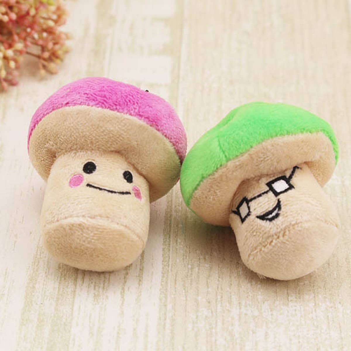PAWPAWwholesale - Wholesale Pet Toy - Cat/Dog - Plush Mushroom Squeaky Toy for Dogs and Cats_CWMM109232
