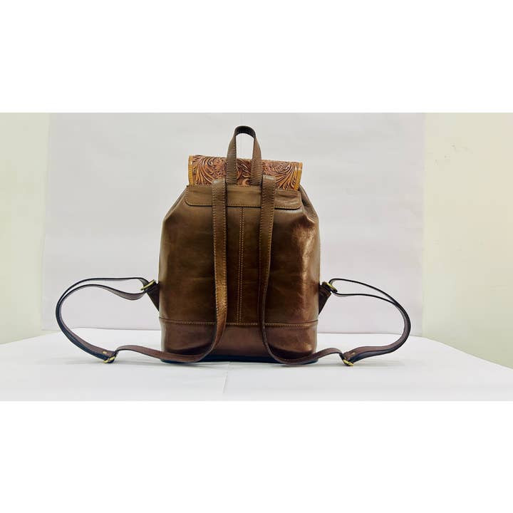 Zeba western bags - Wholesale Backpack - Women's - Women Western Style Hairon Tooled Stylish Backpack3