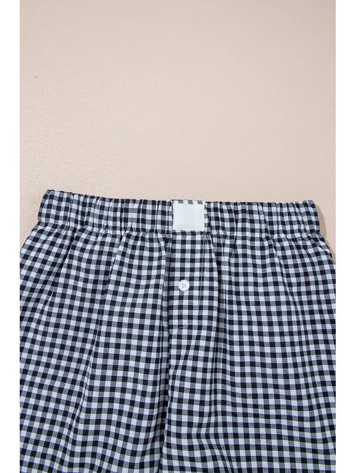 LiveFashionWay - Wholesale Shorts - Women's - Gingham Printed High Waist Shorts12