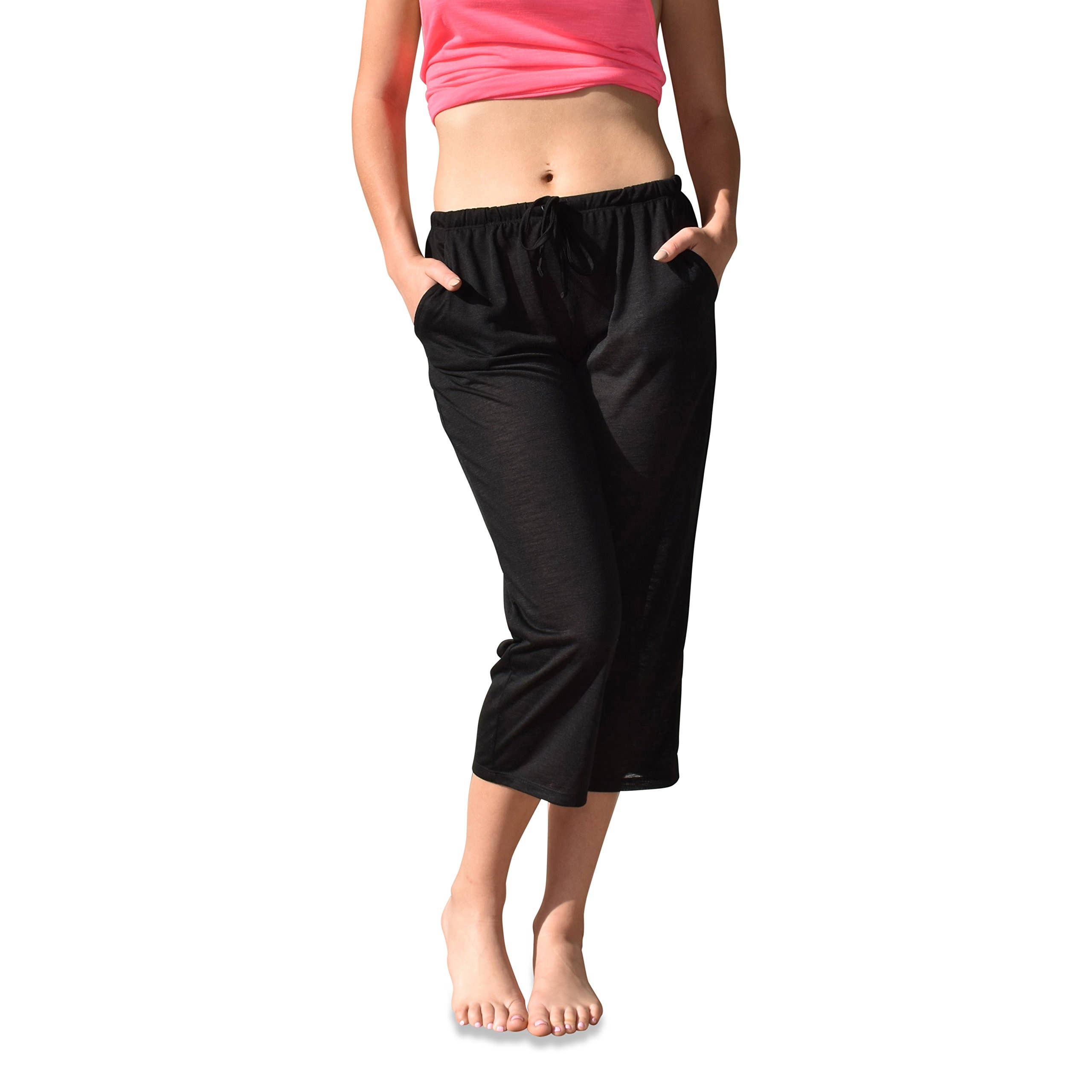 I-Wear Brands - Wholesale Lounge Sweatpants/Joggers - Women's - 4 Pack Women's Casual Poly-Slub Capri-Length Lounge Pants5