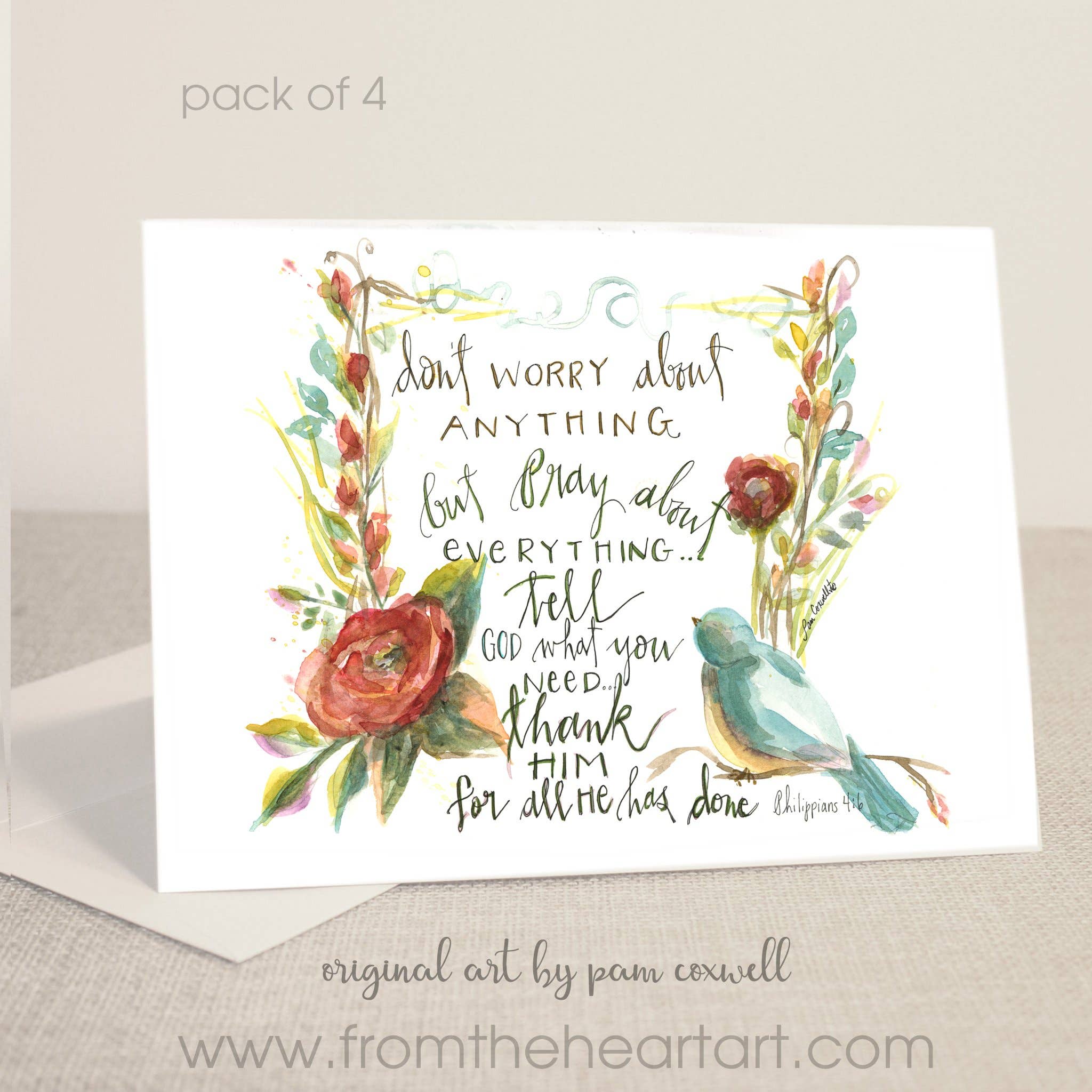 From The Heart Art - Wholesale Stationery/Notecard Set - Don't Worry - Notecards1