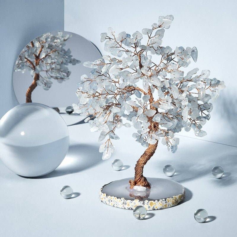 BRECK + FOX - Wholesale Decorative Tabletop Object - Aquamarine Stone Tree0
