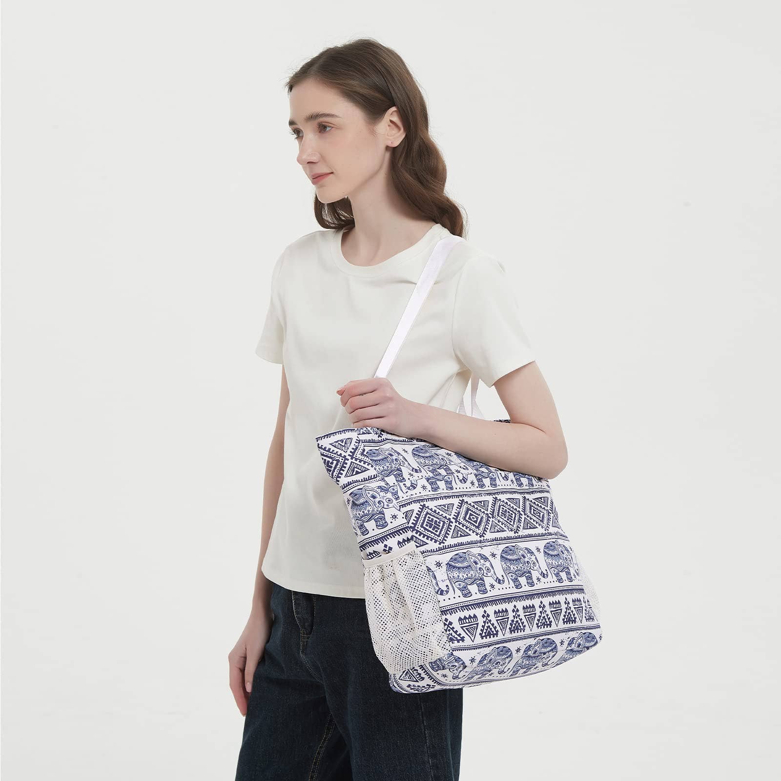 wandf - Wholesale Beach Bag - WANDF Water-resistant Beach Shoulder Tote Bag for Women8