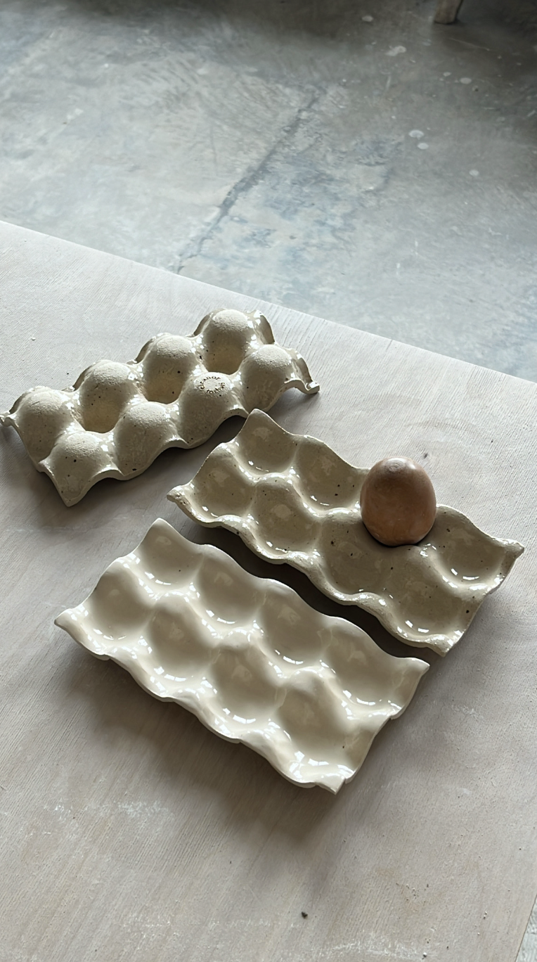 Eleanor Torbati Ceramics - Wholesale Egg Cup/Holder - Stoneware Handmade Egg Cup Tray Rack Holder 6, 8 or 121