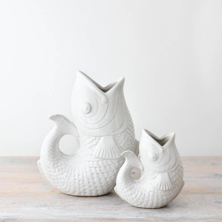 Gainsborough Giftware – wholesale Vase – White Fish Vase, 14.7cm