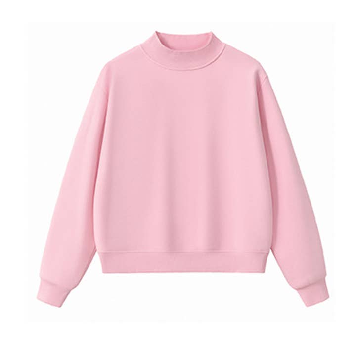 Sodalemon - Wholesale Sweatshirt – Women's - Unisex Cozy Fleece Half-High Neck Sweatshirt2