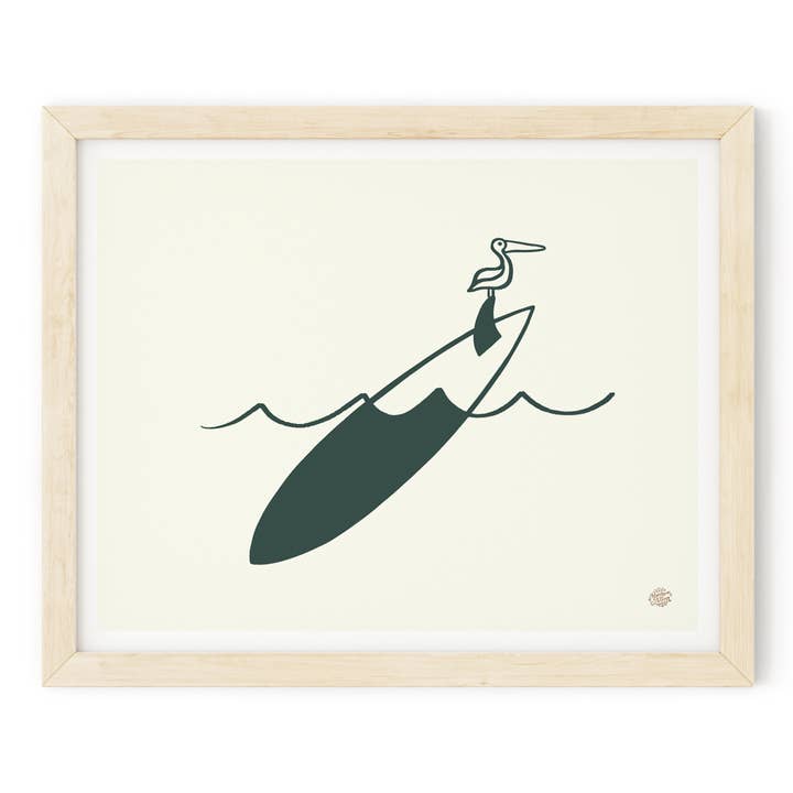 Surfing Art Print "Adrift" for wholesale by Matthew Allen Art