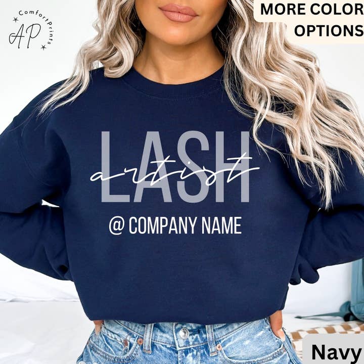 APComfortPrints - Wholesale Graphic Sweatshirt - Women's - Custom Lash Artist Sweatshirt, Personalized Lash Boss #1