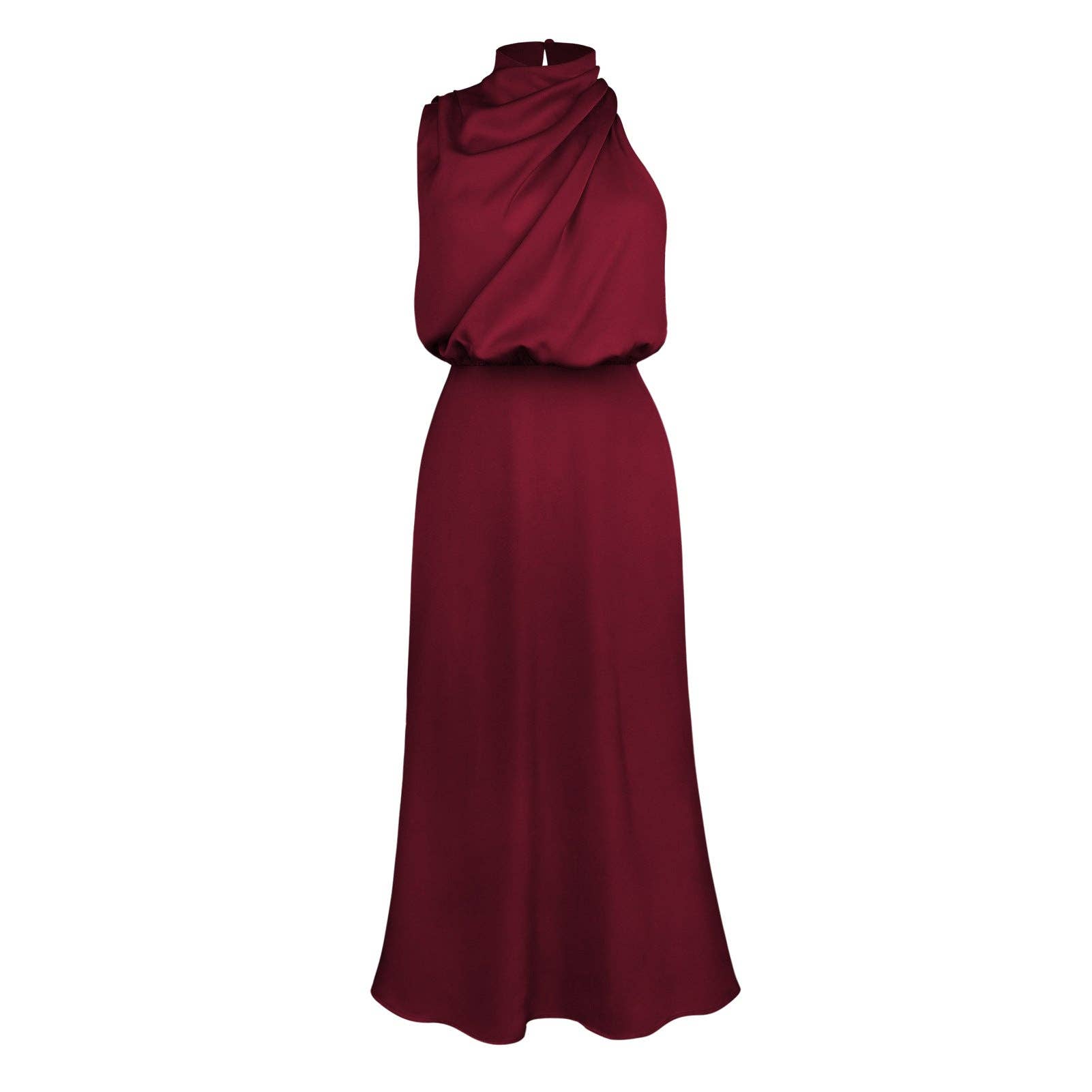 Sweetkama - Wholesale Dress - Women's - Ladies Eleganr Sleeveless Satin Midi Dress GQQT18