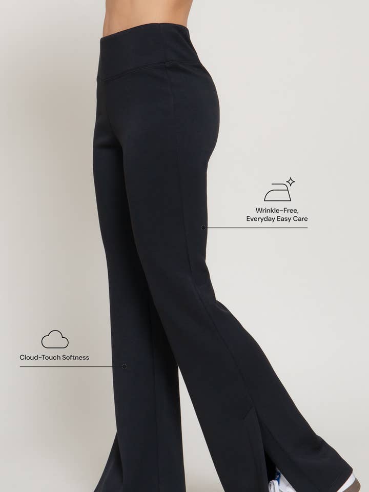 .0106 Pantalon évasé en scuba à fente douce en bas SI-29294 pour la vente par 42POPS