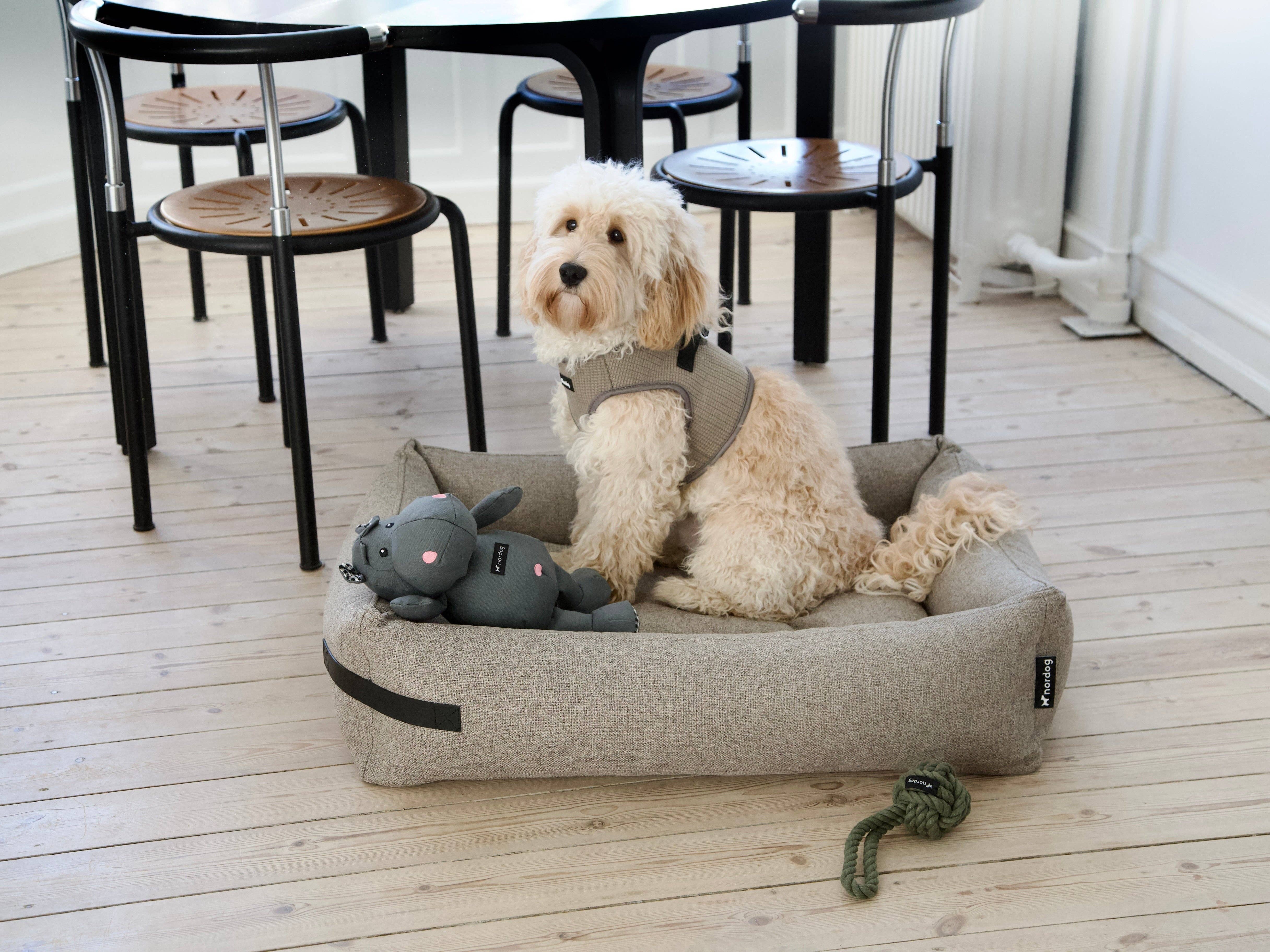 Hygge Dog Bed Cappuccino for wholesale on Faire13