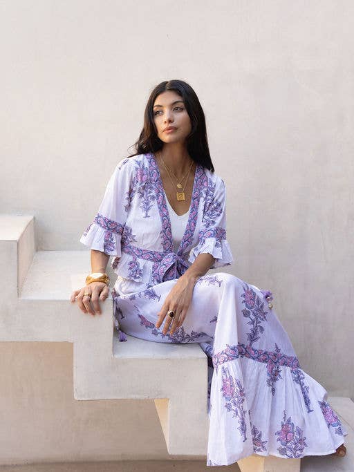 Adya Top and Skirt Set – Hand Block Printed Cotton Set for wholesale by The Fox and The Mermaid