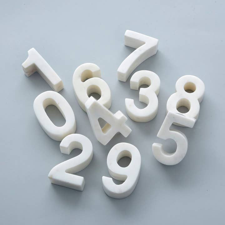 Marble Number Kit (10 Numbers) for wholesale by BIDKhome