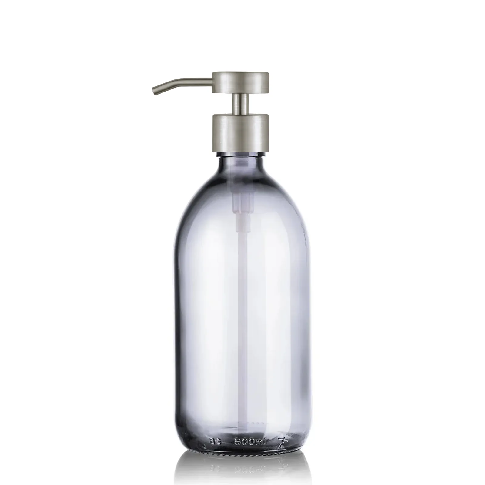 Little Pots – wholesale Soap dispenser – Clear glass soap dispenser – Stainless steel pump4