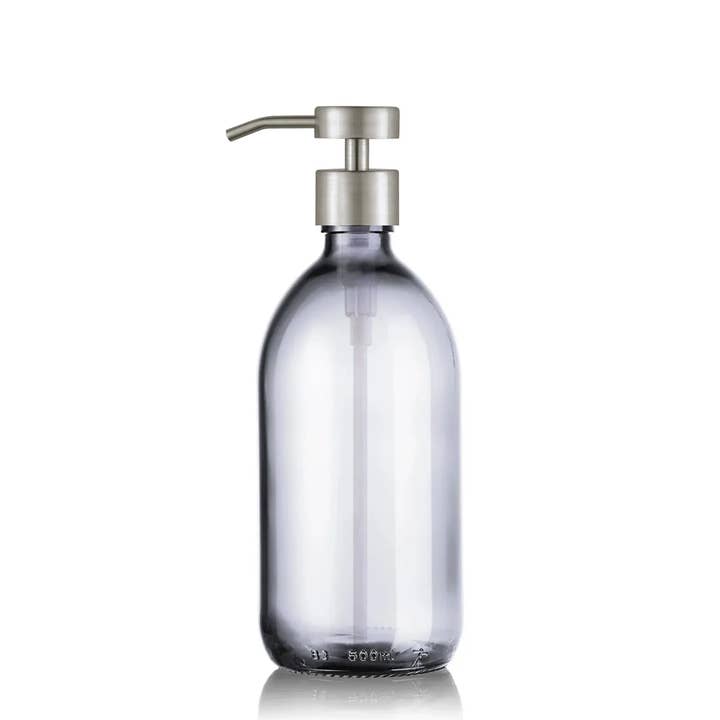 Little Pots - Wholesale Soap Dispenser - Clear glass soap dispenser – Stainless steel pump1