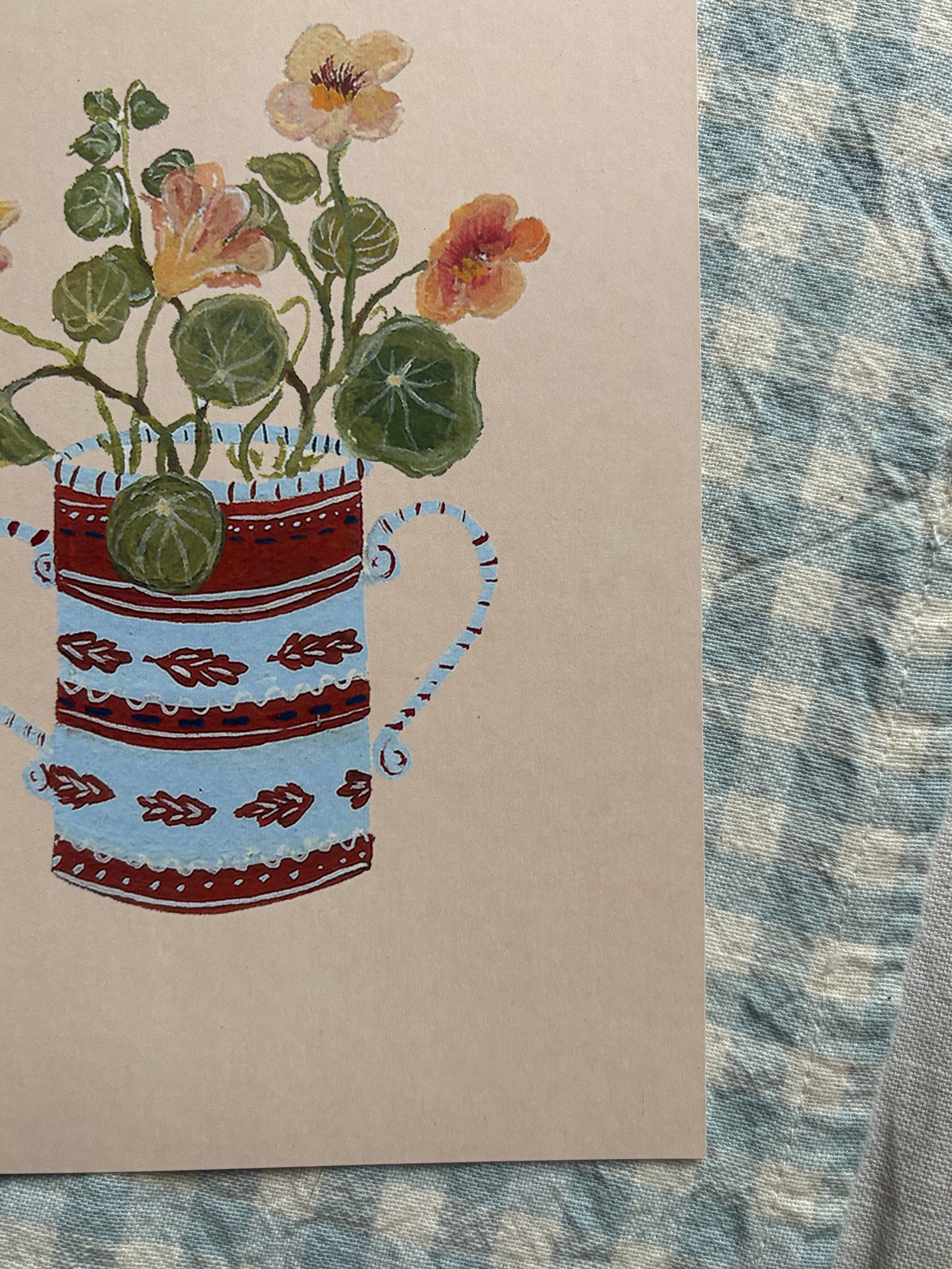 Harriet Watson – wholesale Art print – A5 print- Apricot Nasturtium1