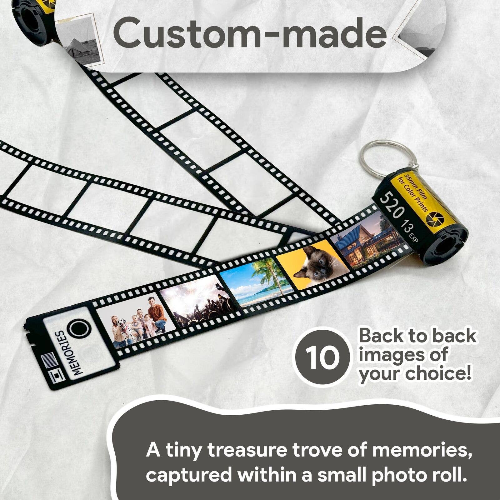 TheDogTagCo - Vendita all'ingrosso Portachiavi - Unisex - Portachiavi personalizzato con 10 foto Memory Keeper UK7