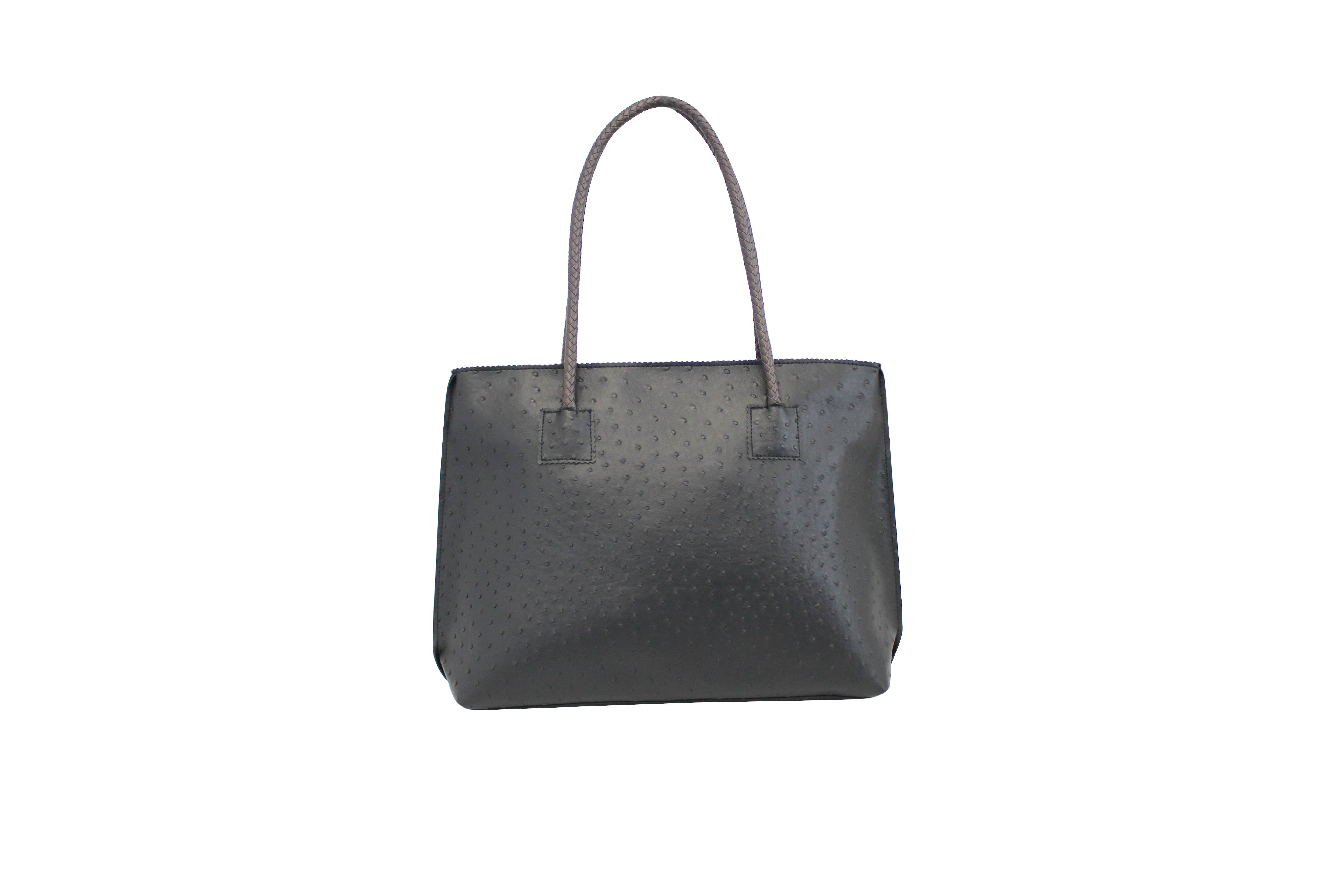 22 Tote - Wholesale Tote Bag - Women's - Lightweight Ostrich Zippered Tote Bag2